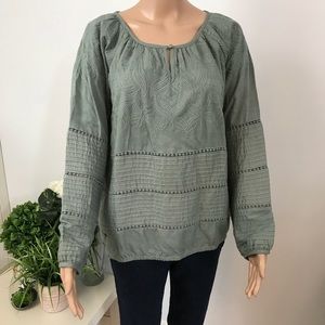 Coco Colette Sage Peasant Blouse